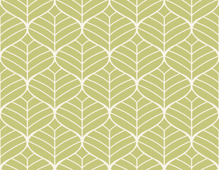 Wall Mural - Damask organic leaves seamless pattern. Vector retro style background print. Decorative flower texture.