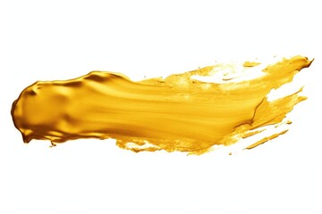 Poster - A detailed view of a yellow liquid on a plain white background. This image can be used for various purposes