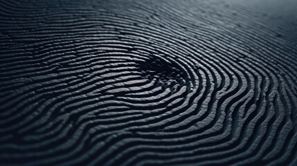 Poster - A close-up black and white photo of a fingerprint. Suitable for crime scene investigations or security-related designs