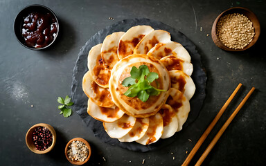 Wall Mural - Capture the essence of Jianbing in a mouthwatering food photography shot