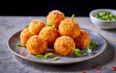 Wall Mural - Capture the essence of Arancini in a mouthwatering food photography shot