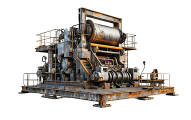 Wall Mural - Industrial Rolling Mill On Transparent Background.