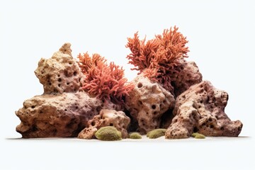 Aufkleber - A group of corals sitting on top of a rock. Perfect for marine life and ocean-themed designs