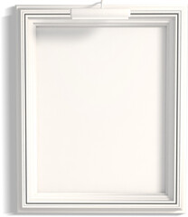 Wall Mural - Empty various style of white photo wall frame isolated on plain background ,suitable for your asset elements.