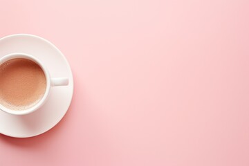 Poster - A cup of coffee sitting on top of a saucer. Perfect for coffee shop menus or cafe advertisements