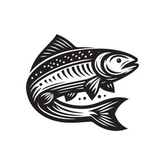 salmon logo template illustration