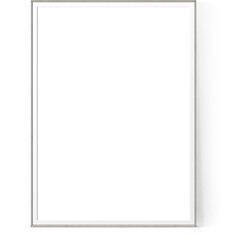 Wall Mural - Empty various style of silver photo wall frame isolated on plain background ,suitable for your asset elements.