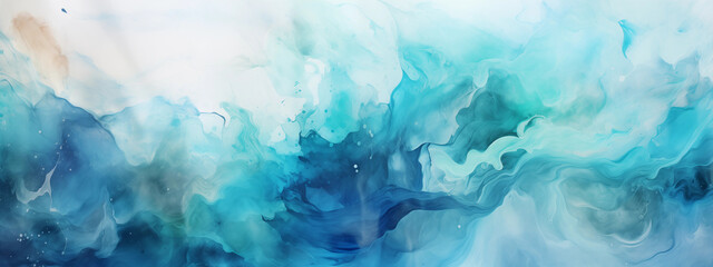 Gorgeous blue abstract background art paint pattern ink texture watercolor. Abstract design luxury wallpaper modern paper ink painting water flow.