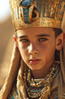 Young Pharaoh King of Egypt in Ancient Times Strong Empire Generative AI Illustration