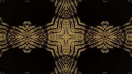 Poster - Abstract kaleidoscope with geometric pattern. Kaleidoscopic background design. Hypnotic background. Colorful abstract kaleidoscope animation with sparkling patterns. Jewelry glamor abstract shapes.3d 