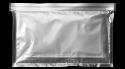 Aufkleber - A silver foil bag on a black background. This versatile image can be used for various purposes