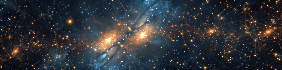 galaxy in space with bright lights