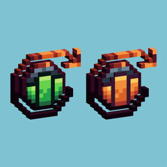 Poster - Isometric Pixel art 3d of Redo graph icon for items asset. Graph net worth icon on pixelated style.8bits perfect for game asset or design asset element for your game design asset.
