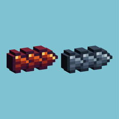 Fototapete - Isometric Pixel art 3d of skip forward icon for items asset.Skip forward icon on pixelated style.8bits perfect for game asset or design asset element for your game design asset.
