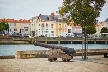 Wall Mural - anon on the embankment in Les Sables d'Olonne, Vendee, Pays de la Loire, France