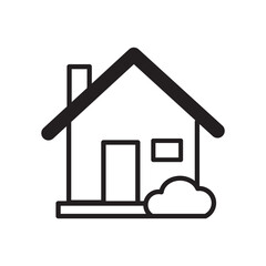 Poster - home icon isolated on white background. vector illustration.