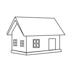 Poster - home icon, outline Houses icons, Real estate. vector illustration 