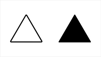 Fototapete - Triangle Icon set. Flat and Trendy Sign Symbol Vector illustration on white background.