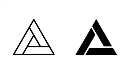 Poster - Triangle Icon set. Flat and Trendy Sign Symbol Vector illustration on white background.