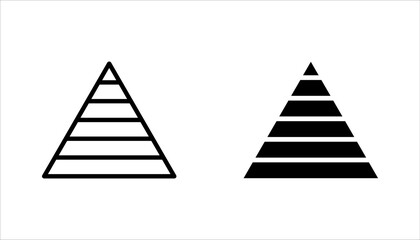 Fototapete - Triangle Icon set. Flat and Trendy Sign Symbol Vector illustration on white background.