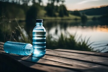 Wall Mural - bottle of water in the park