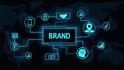 digital marketing brand. brand development marketing strategy concept. business, technology, interne