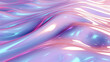 Holographic chrome gradient waves abstract background.
