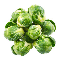 Brussels sprouts isolated on transparent background