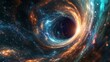 wormhole in space in the real universe in high resolution