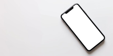 Poster - Blank Screen Iphone on White Surface