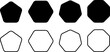 Octagon icon. Vector geometry geometry pentagonal, hexagonal, octagonal polygon. Five, six, seven or eight sided polygon.