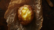 From above a baked potato