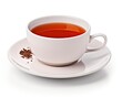 traditional english breakfast tea on isolated white background for creative design. generative AI