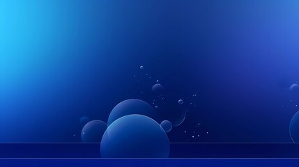 Poster - gradient blue background with circle theme. generative ai