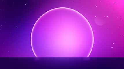 Poster - gradient purple background with circle theme. generative ai