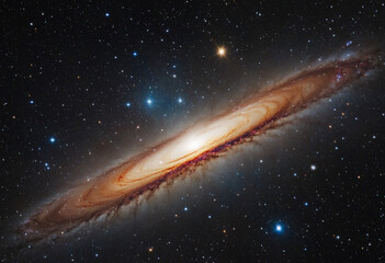 Wall Mural - Star light, explosion, glow, burst, blast into deep space, night sky. Cosmic nebula, galaxy, milky way in Universe.