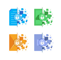 Poster - Data Encryption,Data security, Cyber security, Data protected by password access, safeguard digital information