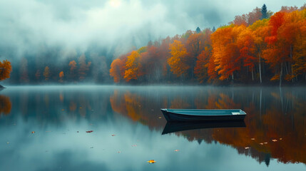 Wall Mural - Serenity Reflected: Tranquil Lake Views