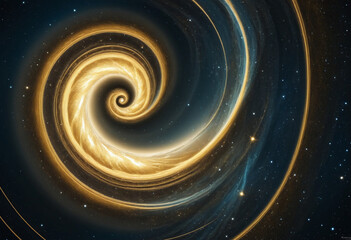 Wall Mural - abstract space background with golden spiral. astrology and astronomy illustration. golden ratio. ge