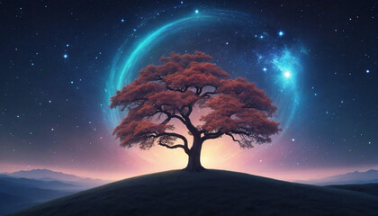 Wall Mural - fantasy illustration for meditation