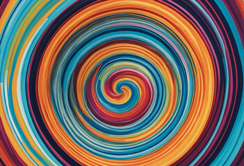 Wall Mural - Dynamic spiral pattern creating vivid optical illusion