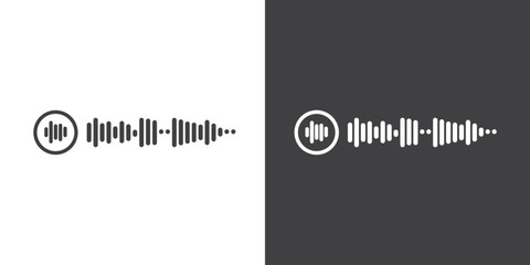 Trendy Voice notes icon vector illustration in flat style. Voice message icon. Voicenote icon in chatroom . Record voice message for phone correspondence. Social media icon.