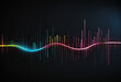 © SR07XC3 - Neon light abstract background with sound wave effect