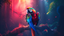 Parrot Wallpaper, Colorfull Parrot Desktop Design, Ai Generative
