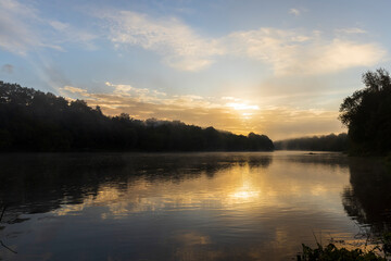 Foggy morning on the river