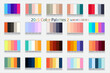 20x5 Color Palettes 2 with Hex Codes Vector, Discover 20 Sets of Vibrant Vector Color Palettes - 5 Unique Colors Each for Stylish Designs: Light, Dark, Vintage, Retro Inspirations, New