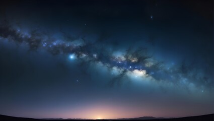 starry night  in space on midnight