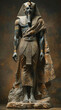 © IRStone - Egyptian Pharaoh monumental sculprure from ancient temple as in museum