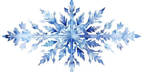 Poster - A single snowflake on a plain white background. Can be used as a winter decoration or for holiday-themed designs