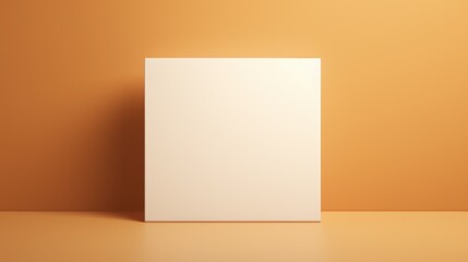 Poster - A simple white box placed on a plain surface. Ideal for product packaging or showcasing items.